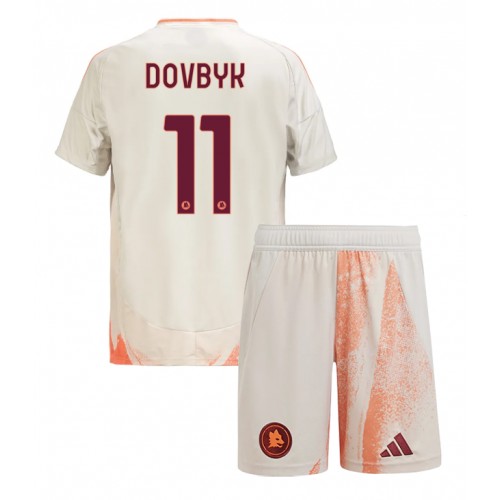 Fotbalové Dres AS Roma Artem Dovbyk #11 Dětské Venkovní 2024-25 Krátký Rukáv (+ trenýrky)